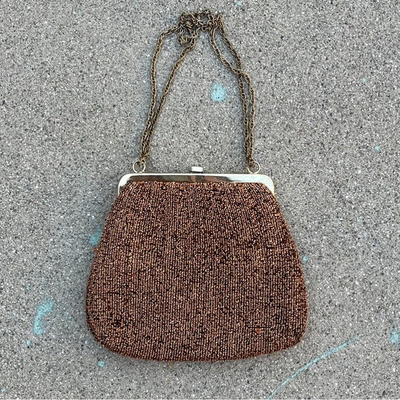 HL Harry Levine Vintage 70's Shoulder Bag/clutch metallic - Picture 11 of 11